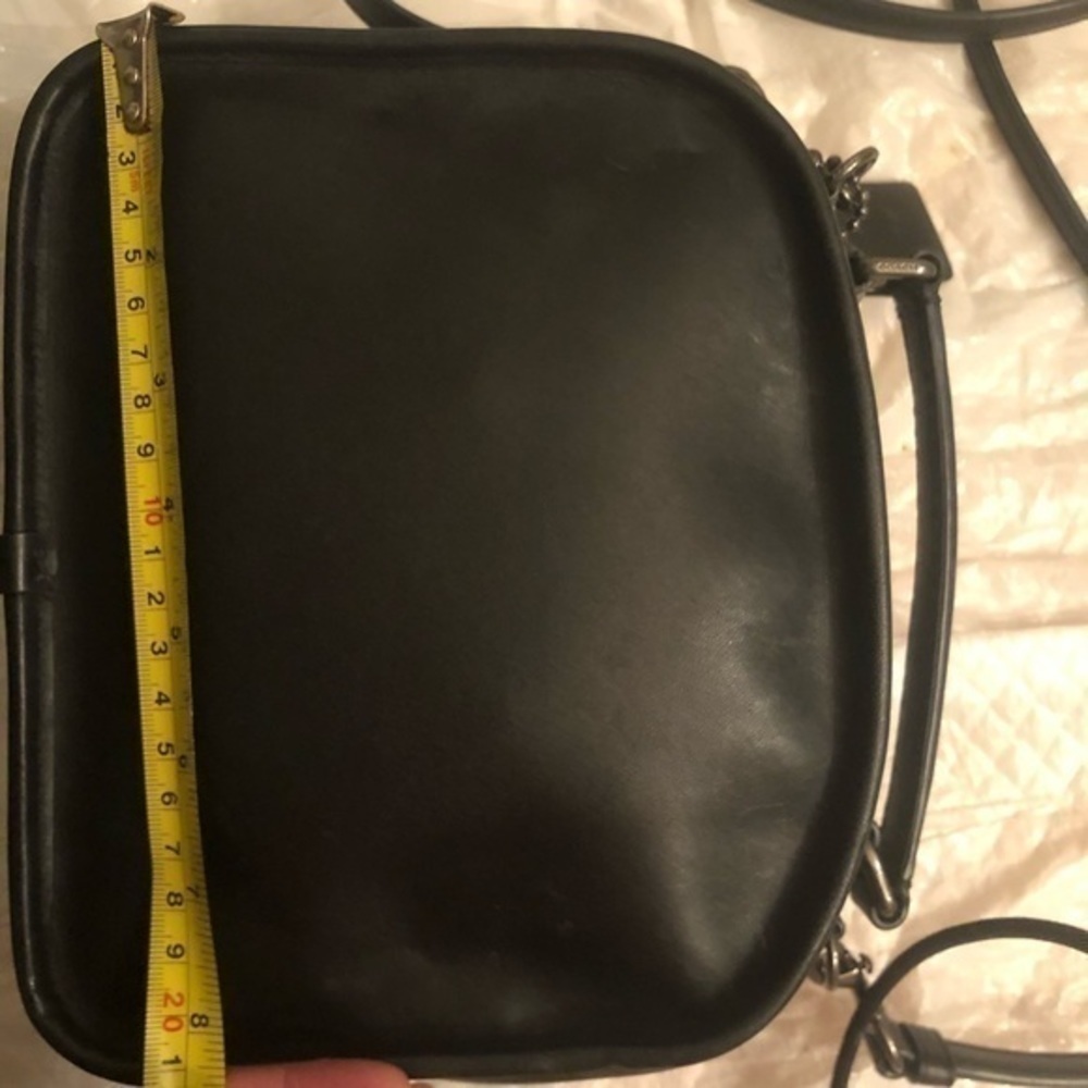 Coach black leather vintage remake reissue lunch box pail bag - Picture 8 of 16